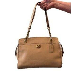 COACH Parker 35575 Beige Refined Leather Carry All Bag